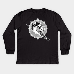 Downhill Skiing Kids Long Sleeve T-Shirt